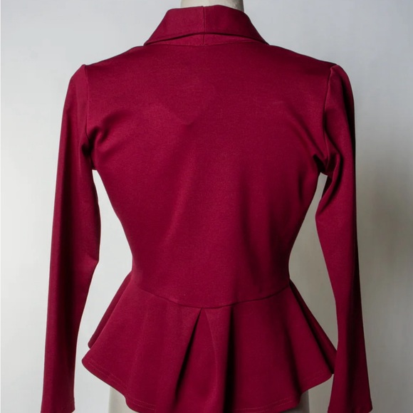 Heart of Haute Dive Jacket in Burgundy - Picture 3 of 4